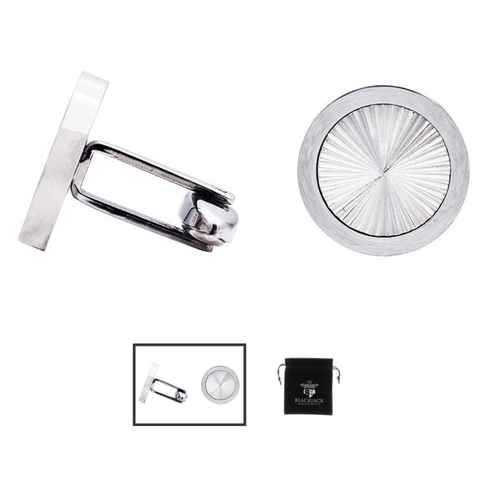 Mens Radial Lines
Stainless Steel Cuff Links